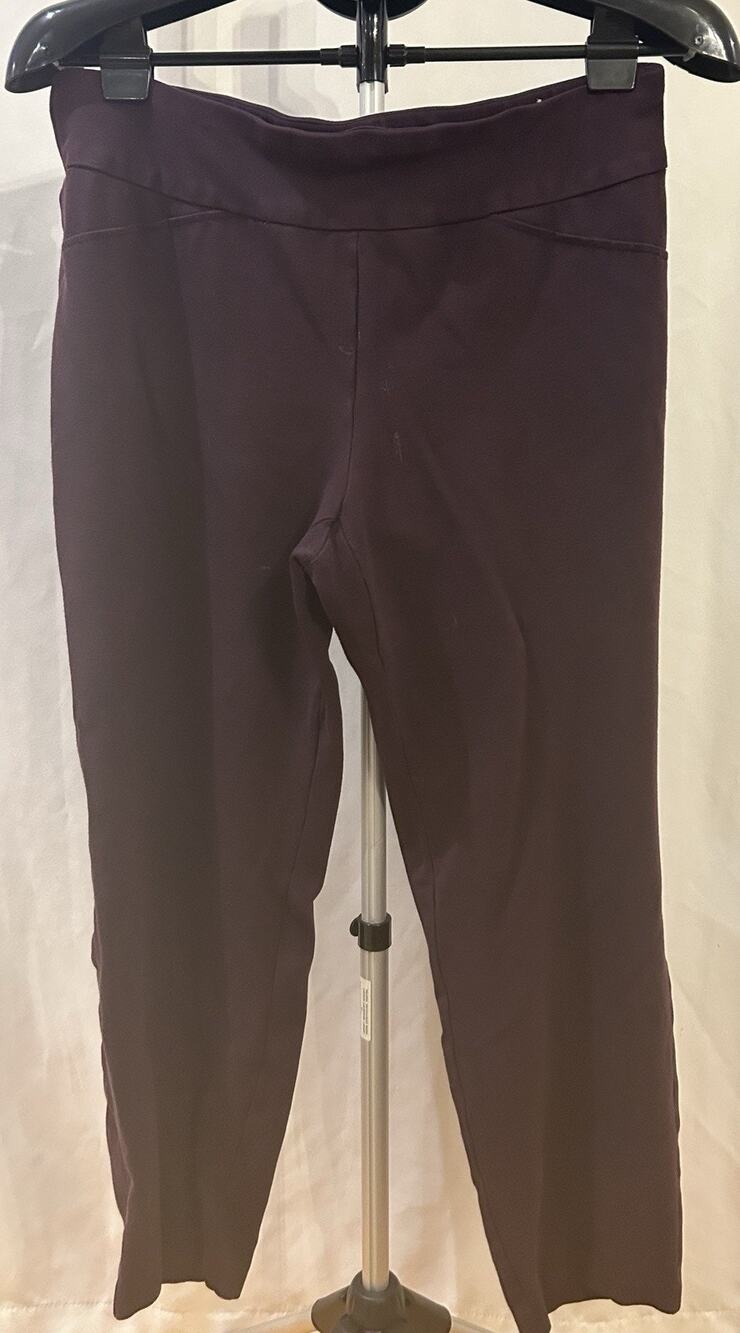 Charter Club Pant Shop Petite Classic Fit Burgundy Trousers size 14P
